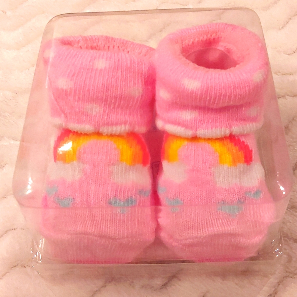 SWIGGLES NEW GIRLS RAINBOW INFANT BOOTIES - Picture 3 of 3